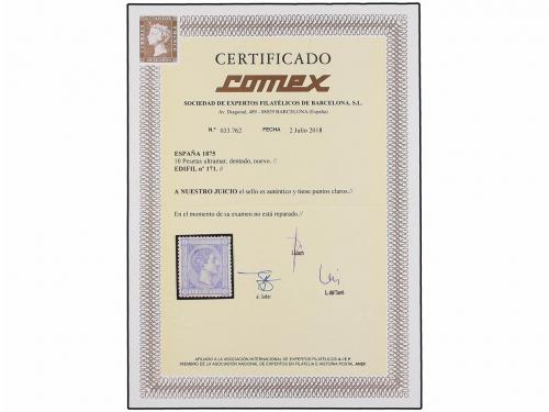 * ESPAÑA. Ed. 171. 10 pts. azul. Centraje excepcional, punto