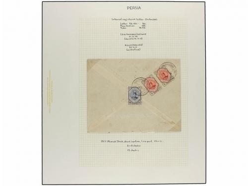 ✉ IRAN. 1911-21 issue. Nineteen registered internal covers, 