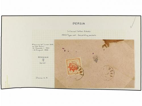 ✉ IRAN. 1902. PROVISIONAL ISSUE. (2nd printing).Twenty seven