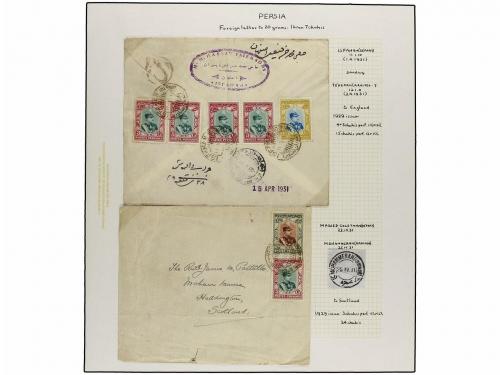 ✉ IRAN. 1929 issue. Sixty six covers to foreing destinations