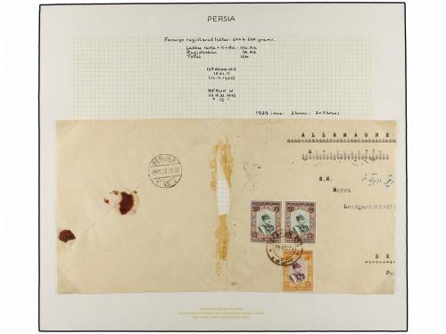 ✉ IRAN. 1929 issue. Sixty six covers to foreing destinations