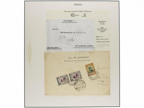 ✉ IRAN. 1929 issue. Sixty six covers to foreing destinations