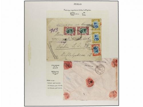 ✉ IRAN. 1929 issue. Sixty six covers to foreing destinations