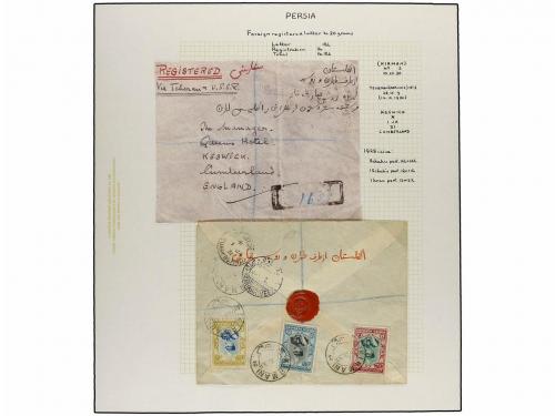 ✉ IRAN. 1929 issue. Sixty six covers to foreing destinations