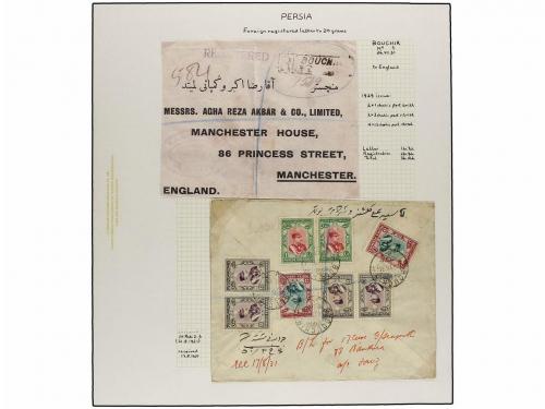 ✉ IRAN. 1929 issue. Sixty six covers to foreing destinations