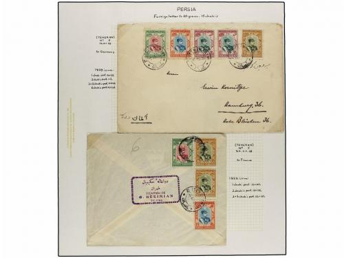 ✉ IRAN. 1929 issue. Sixty six covers to foreing destinations