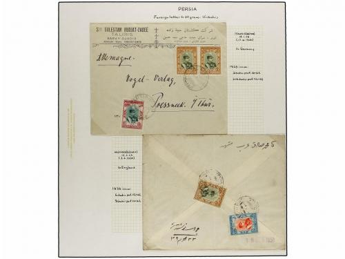 ✉ IRAN. 1929 issue. Sixty six covers to foreing destinations