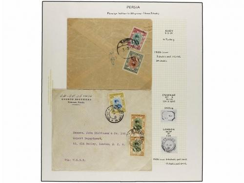 ✉ IRAN. 1929 issue. Sixty six covers to foreing destinations