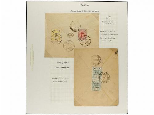 ¿ IRAN. 1919. PROVISIONAL ISSUE. Eighty-nine covers diverse