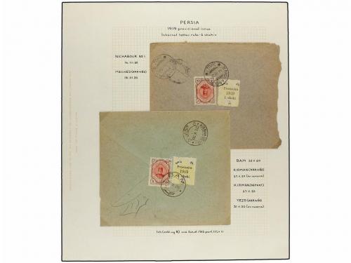 ¿ IRAN. 1919. PROVISIONAL ISSUE. Eighty-nine covers diverse