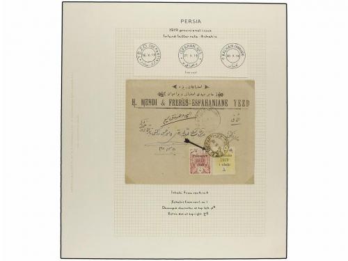 ¿ IRAN. 1919. PROVISIONAL ISSUE. Eighty-nine covers diverse
