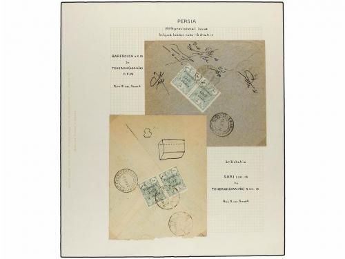¿ IRAN. 1919. PROVISIONAL ISSUE. Eighty-nine covers diverse