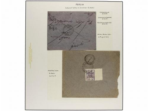 ¿ IRAN. 1919. PROVISIONAL ISSUE. Eighty-nine covers diverse