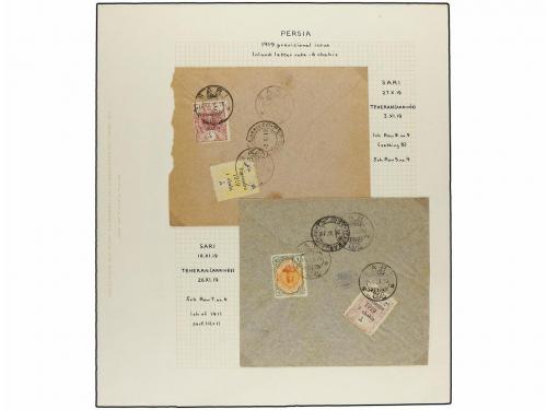 ¿ IRAN. 1919. PROVISIONAL ISSUE. Eighty-nine covers diverse