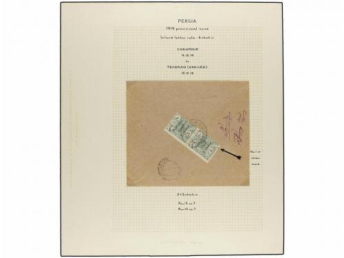 ¿ IRAN. 1919. PROVISIONAL ISSUE. Eighty-nine covers diverse