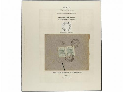 ¿ IRAN. 1919. PROVISIONAL ISSUE. Eighty-nine covers diverse