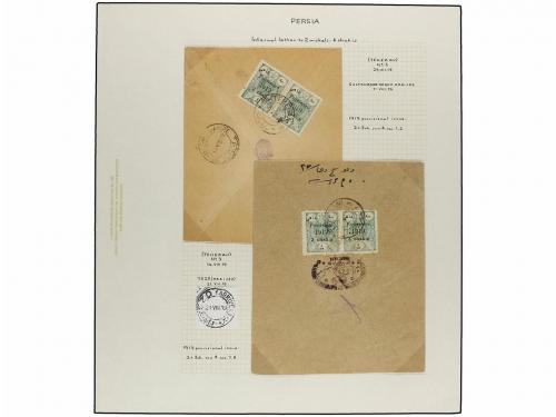 ¿ IRAN. 1919. PROVISIONAL ISSUE. Eighty-nine covers diverse