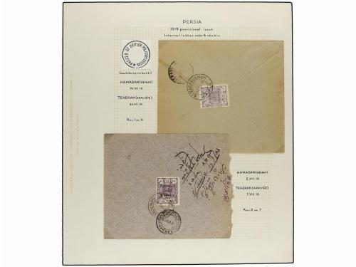 ¿ IRAN. 1919. PROVISIONAL ISSUE. Eighty-nine covers diverse