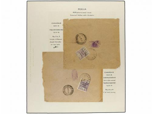 ¿ IRAN. 1919. PROVISIONAL ISSUE. Eighty-nine covers diverse