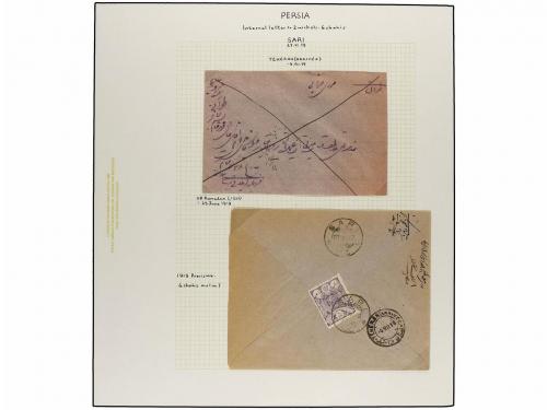 ¿ IRAN. 1919. PROVISIONAL ISSUE. Eighty-nine covers diverse