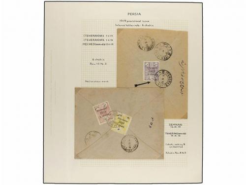 ¿ IRAN. 1919. PROVISIONAL ISSUE. Eighty-nine covers diverse