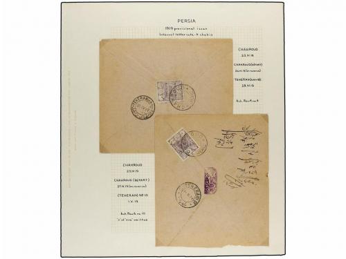 ¿ IRAN. 1919. PROVISIONAL ISSUE. Eighty-nine covers diverse