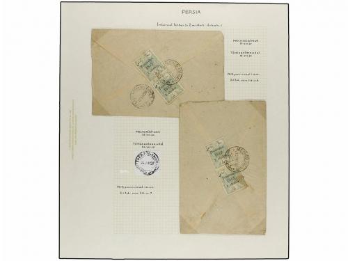 ¿ IRAN. 1919. PROVISIONAL ISSUE. Eighty-nine covers diverse