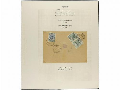 ¿ IRAN. 1919. PROVISIONAL ISSUE. Eighty-nine covers diverse