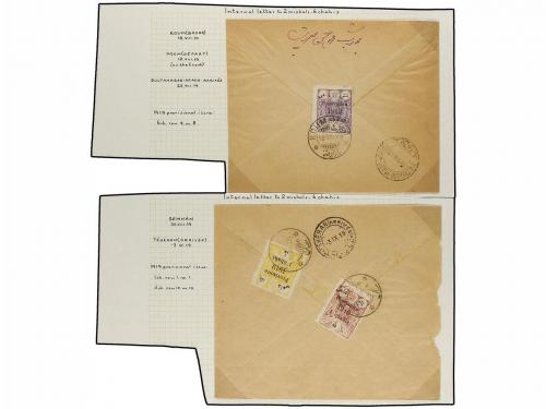 ¿ IRAN. 1919. PROVISIONAL ISSUE. Eighty-nine covers diverse