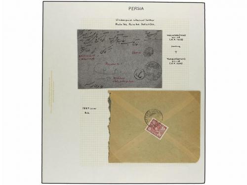 ✉ IRAN. 1926-29 issue. Thirty three covers with POSTAGE DUE 