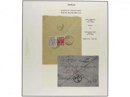 ✉ IRAN. 1926-29 issue. Thirty three covers with POSTAGE DUE 