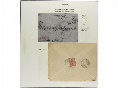 ✉ IRAN. 1926-29 issue. Thirty three covers with POSTAGE DUE 