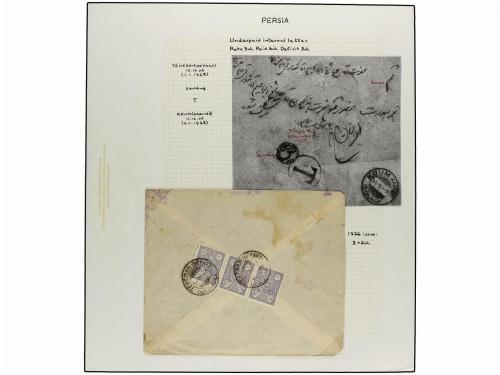 ✉ IRAN. 1926-29 issue. Thirty three covers with POSTAGE DUE 