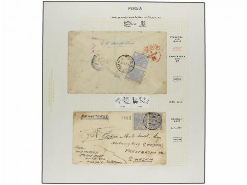 ✉ IRAN. 1926-29 issue. Fifthy-three covers, foreing destinat