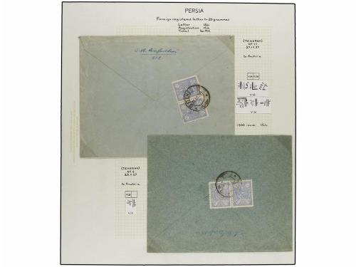 ✉ IRAN. 1926-29 issue. Fifthy-three covers, foreing destinat