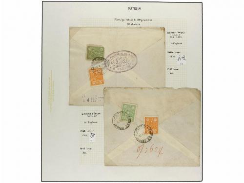 ✉ IRAN. 1926-29 issue. Fifthy-three covers, foreing destinat