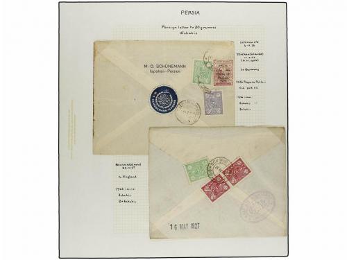 ✉ IRAN. 1926-29 issue. Fifthy-three covers, foreing destinat