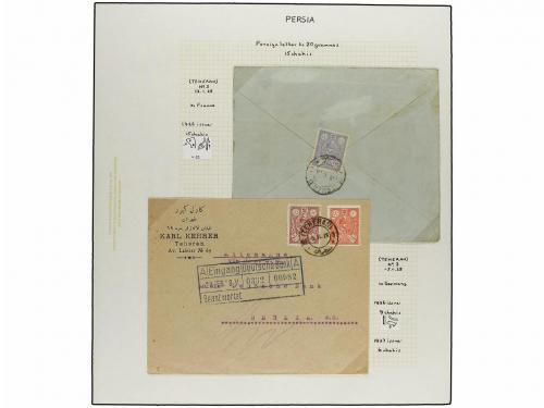 ✉ IRAN. 1926-29 issue. Fifthy-three covers, foreing destinat