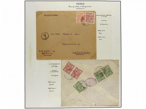 ✉ IRAN. 1926-29 issue. Fifthy-three covers, foreing destinat