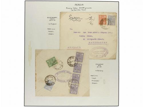 ✉ IRAN. 1926-29 issue. Fifthy-three covers, foreing destinat