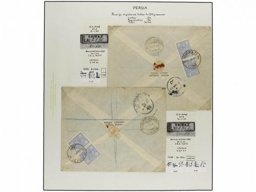 ✉ IRAN. 1926-29 issue. Fifthy-three covers, foreing destinat