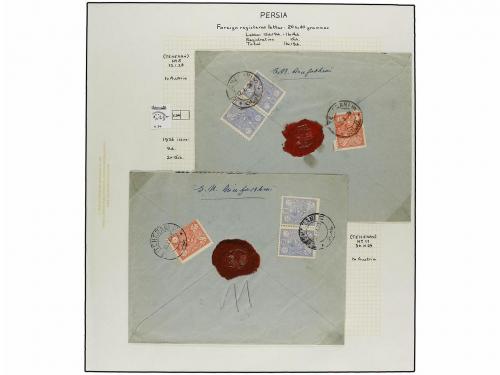 ✉ IRAN. 1926-29 issue. Fifthy-three covers, foreing destinat