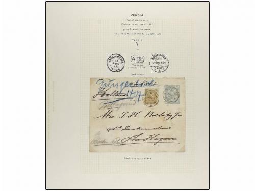 ✉ IRAN. 1897-1900. Three postal stationary envelope of 10 ch