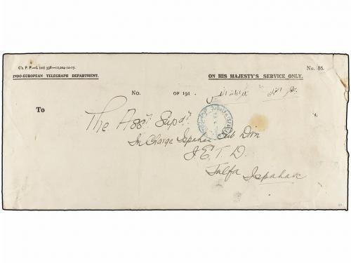 ✉ IRAN. 1920. TEHERAN to ISFAHAN. Large envelope O.H.M.S. In