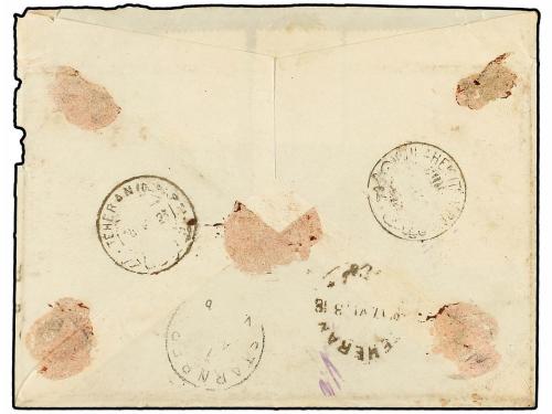 ✉ IRAN. 1923. GULAHEK to GERMANY. 16 ch. red postal stationa