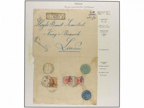 ✉ IRAN. 1922. PROVISIONAL ISSUE. Fifteen covers sent abroad,