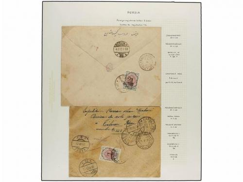 ✉ IRAN. 1922. PROVISIONAL ISSUE. Fifteen covers sent abroad,