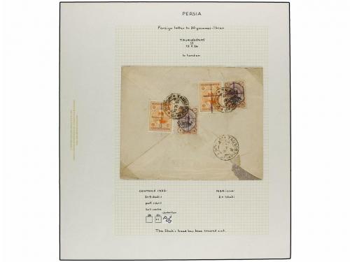 ✉ IRAN. 1922. PROVISIONAL ISSUE. Fifteen covers sent abroad,