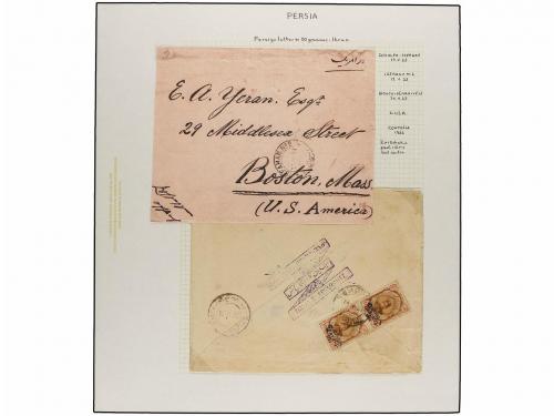 ✉ IRAN. 1922. PROVISIONAL ISSUE. Fifteen covers sent abroad,