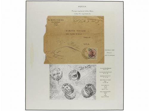✉ IRAN. 1922. PROVISIONAL ISSUE. Fifteen covers sent abroad,